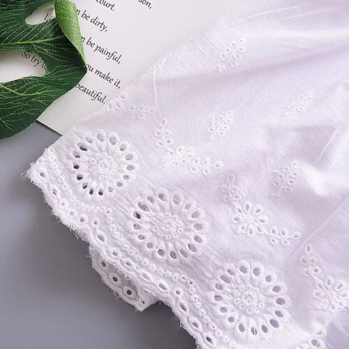 LASUI 3 M=1 piece New products M0049 manual DIY princess skirt fabric clothing materials Cotton hollow embroidery fabric