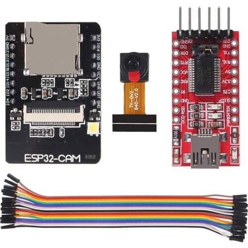 ESP32 CAM WiFi Bluetooth Development Board With OV2640 2MP Camera + FT232RL FTDI + 40Pin Jumper Wire For Arduino Raspberry Pi