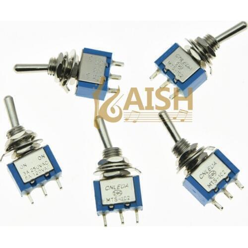 KAISH 5x SPDT Guitar Mini Toggle Switch 2-Position ON-ON 3 PIN Car/Boat Switches