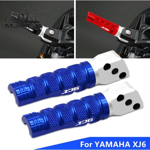 Motorcycle CNC Aluminum Rear Foot Pegs Rests Footrests Pegs XJ6 LOGO For YAMAHA XJ6 xj6 Foot-Pegs Left Right Side