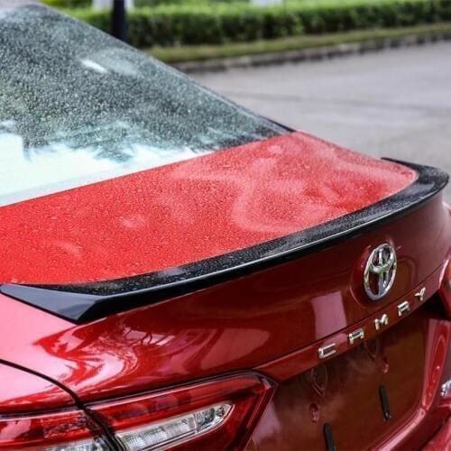 New style design for toyota Camry 2017 2018 rear trunk tail Spoiler ABS Wing Decoration Cove Auto Spoilers by primer paint