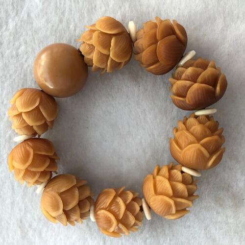 Wholesale Original Weathering Natural Bodhi Bracelets Bodhi Fine Carved Lotus Beads Bracelets Luck Tibetan Hand String Jewelry