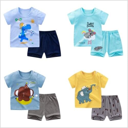 6m-4y Baby Girl Clothes Summer Thin Baby Short Sleeve Shorts 2 Piece Kids Cotton Fashion T-shirt