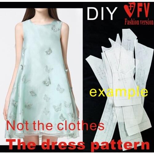 Dresses Sewing Pattern Template Cutting drawing Clothing DIY ((Not selling clothes)) BLQ- 239