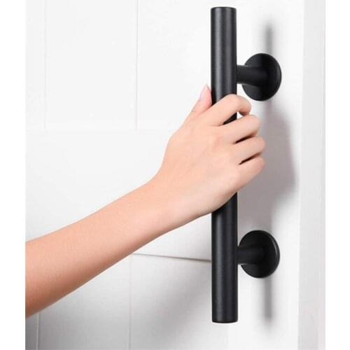 12" Carbon Steel Sliding Barn Door Pull Handle Wood Door Handle Black Door Handles For Interior Doors Handle