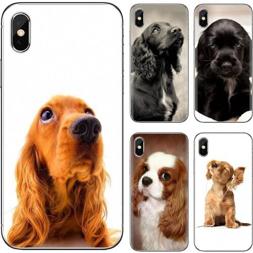 For Sony Xperia XA Z Z1 Z2 Z3 Z5 XZ1 XZ2 compact M2 M4 M5 C4 C6 E3 T3 Loving Silicone Phone Case cocker spaniel puppy