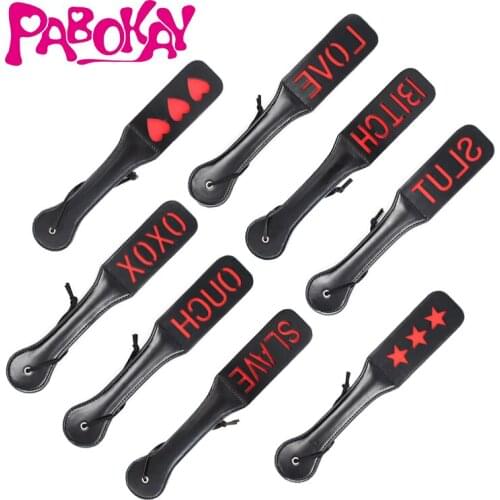 Bitch Slut Sex Mischief Heart Slapper Paddle Whips fantasy Flogger cosplay SM sex toys for couples bondage spank