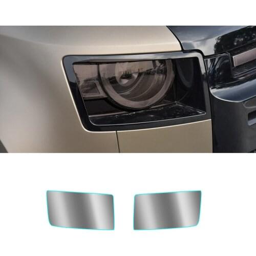 For Land Rover Defender L663 2020-2021 Car Headlight Tint Black Protective Film Protection Transparent TPU Vinyl Wrap Sticker