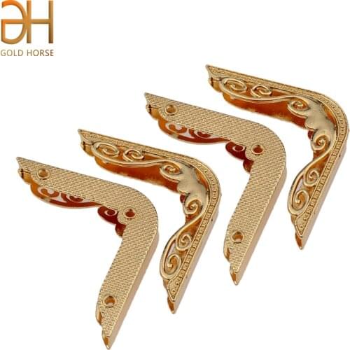 4Pcs Metal Bag Corner Handbags Strap Cover Clasp Protector Corners Decor End Clips DIY Banding Hardware Accessories