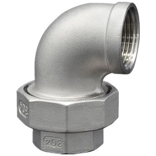 1/4'' - 2'' BSP Female Thread Screw Elbow Union 304 Stainless Steel DN8 - DN50 Water Pipe Fitting Joint Connector