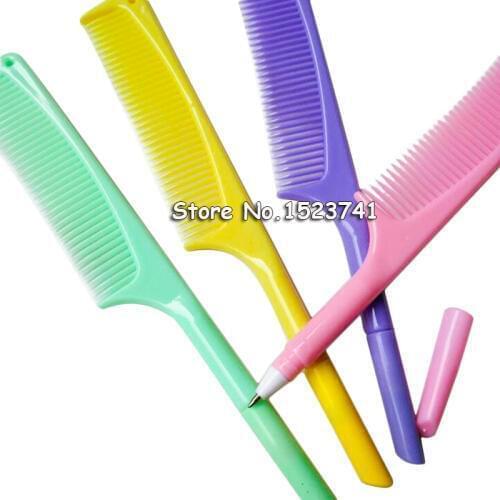 20Pcs Promotion Newest Korean Creative Comb Pen Ballpoint Pens Stationery Plastic Office School Supplies Caneta