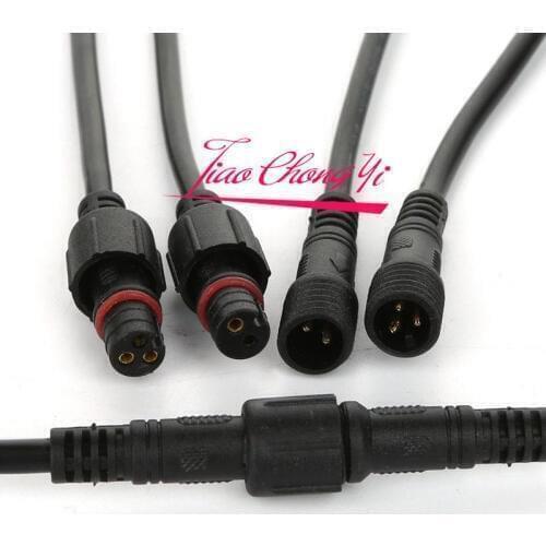 2pin 3pin 4pin Waterproof connector with wire cable IP68 female& male 5pairs