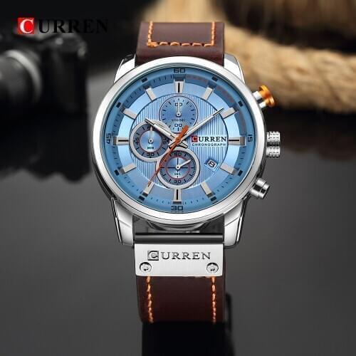 CURREN Luxury Brand Men Sport Analog Digital Leather Casual Watches Men Military Watch Man Quartz Clock Relogio Masculino Clock