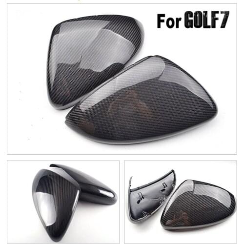 SKTOO Carbon Fiber Side Mirror Case Rearview Mirror Cover For VW Golf 7 MK7
