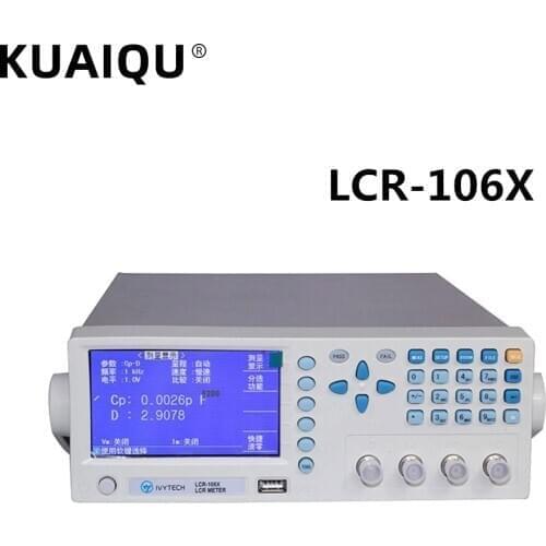 KUAIQU Digital LCR Meter 200KHz LCR-106X Digital Bridge Electronic Component Tester TFT Display 32-bit Core Processor Two Output