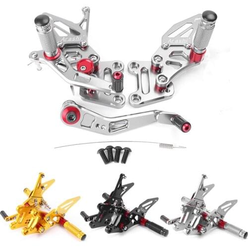 CNC Adjustable Rearset Rear Set Footpegs Footrest for SUZUKI GSXR1000 2017-2018 Motorbike Foot Pegs Parts Accessories Aluminum