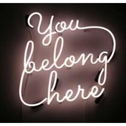 Decorative Light You Belong Here Neon Bulb Light glass neon Lamp Room Beer Bar Enseigne Lumineuse Decorate andmade glass TUBE