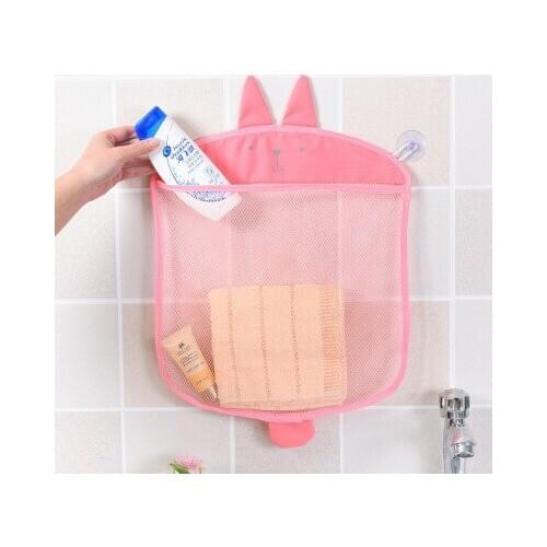 ENNKE Kitchen Bathroom Storage Bag Folding Organizer Eco-Friendly Baby Bath Toys Net Shape Shampoo Organizer Container