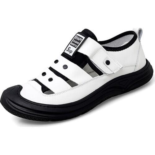 JUMPMORE Men's Leather Sandals