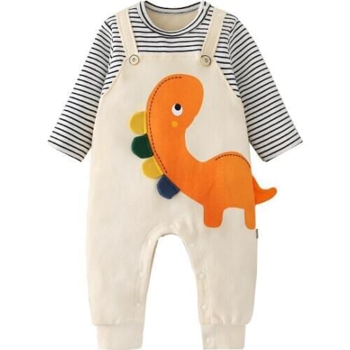 Autumn Baby Boys Rompers Kids Infants Long Sleeve Clothes Cartoon Animal Lovely Rompers for Boys Baby Newborn Baby Boys Overalls