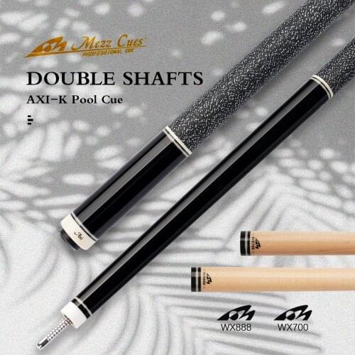 MEZZ AXI-K Billiard Cue Stick KAMUI Tip 12.2-12.5mm Canadian Selected Maple (wx700+wx888) Shaft 3*8/10 Joint Pool Cue with Case