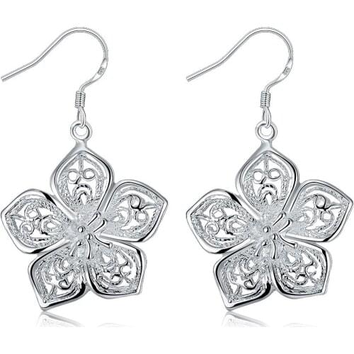 ZEMIOR The New Fashion For Women Flower Earrings Beautiful Simple Vintage Flower Shape Earrings Jewelry Gift Best Selling