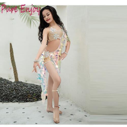 New Bling Bling skirt suits Women Oriental Dance Clothes Sexy Big Sequins Bra+Long Skirt 2pcs For Gilrs bellyDance costumes