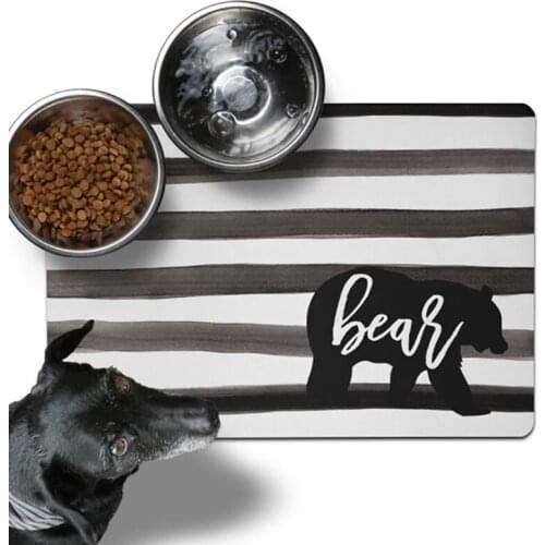 New Design Pet Placemat Non-slip Waterproof Dog Mat Cat Mat Drinking Feeding Pet Mat PU Leather Easy Washing Home Dog Placemat