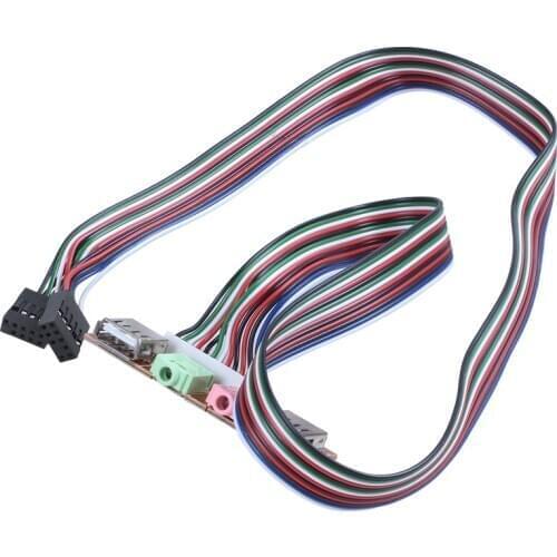 PC Computer USB Port Audio Headset Microphone Cable Support Front Panel