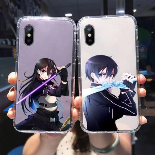 New Anime Sword Art Online SAO Phone Case Silicone for IPhone 11 12 Pro X XR XS MAX 6 7 8 Plus SE 2020 TPU Soft Shockproof Cover