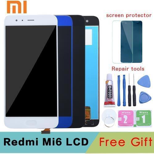 100% Tested 5.15" Replacement For XIAOMI Mi6 LCD Display Mi 6 Touch Screen + Front-Mounted Fingerprint Digitizer Assembly