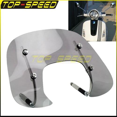 Smoke Wind Deflector Winsheild Windscreen Motorcycle Flyscreen Scooter Bike For Vespa SPRINT 150cc