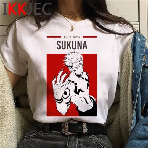Jujutsu Kaisen clothes men aesthetic couple streetwear harajuku kawaii ulzzang summer top streetwear