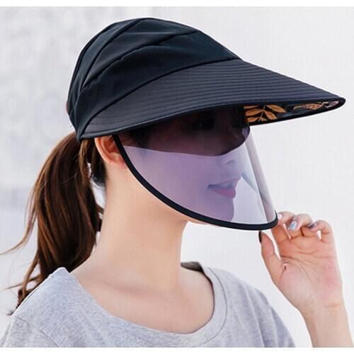 Women Men Unisex Cap Sun Protection Outdoor Double Layer Sun Hat Summer Women Ant- UV Riding Hat For Male Female