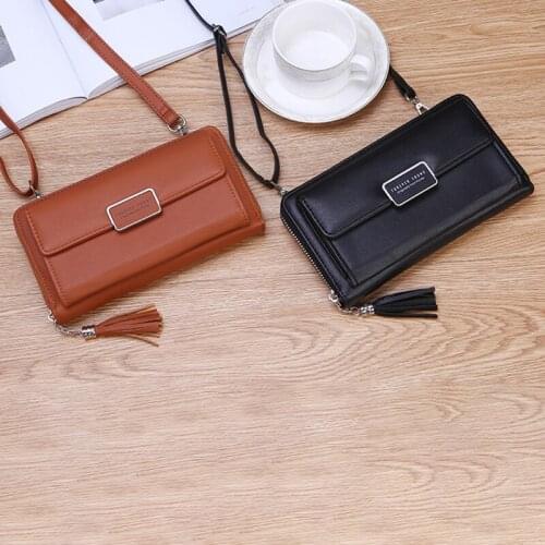 Womens Wallet Solid Color Hasp Zipper Purse Multi-Function Mobile Phone Long Paragraph Clutch Bag Purse Female
