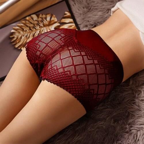 Ladies Lace Panties Sexy Underwear Women Boyshort Thin Underpants Lingerie See Through Culotte Femme Intimates