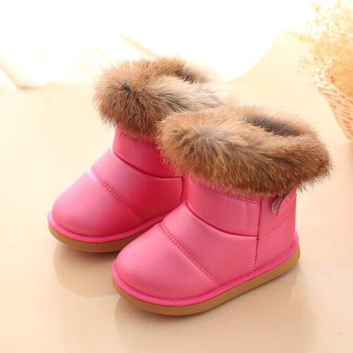 2021 Size 21-30 Winter Girls Boys Boots Baby Toddler Shoes Children Martin Boots Kids Non-slip Cotton Shoes Infant Warm Shoes