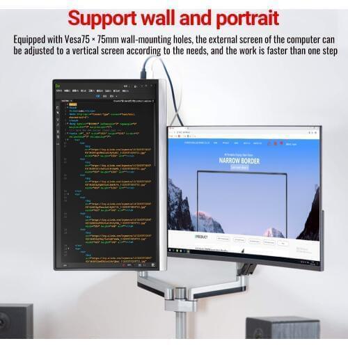 Ultra thin 15.6 portable monitor for apple iphone huawei phone Xbox Switch Ps4 gaming monitor PC support mouse keyboard 1080p