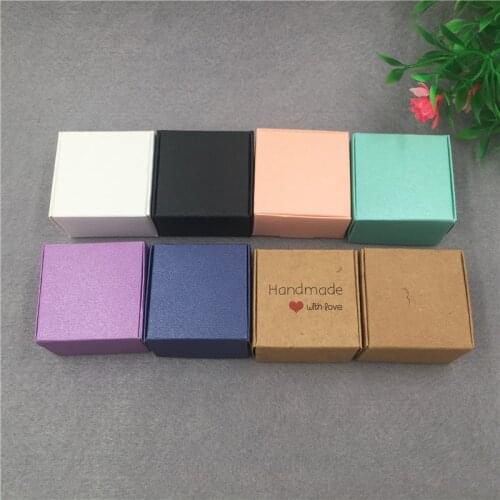 30Pcs/Lot Mini Paper Box Colorful Cardboard Small Size Candy Colors Jewelry Gift Cake Package Box Cases Wedding Party Supplies