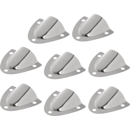 8x Marine Boat Clam Shell Vent Stainless Steel Polish Electrical Vent Outlet