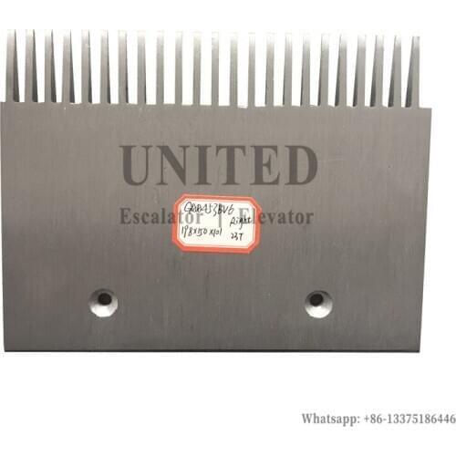 Escalator Aluminum Comb Plate GAA453BV6 L198mm Hole Pitch 102mm Right 23 Teeth