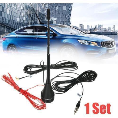 Top Roof Mount AM FM Radio Antenna Aerial Base Kit Universal Active Amplified DAB+FM Radio Car Aerial Antenna Mast