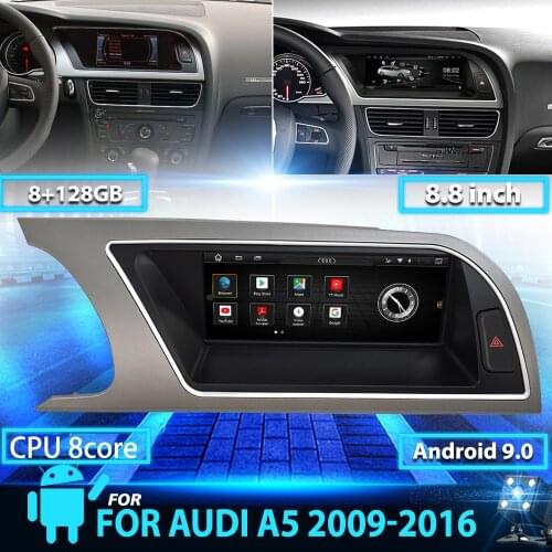 Android 2 din car radio multimedia player for Audi A5 2009-2016 auto audio GPS navigation stereo receiver