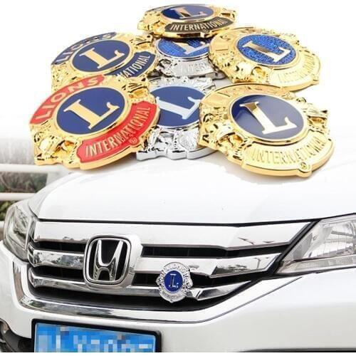 Free shipping!!!3D Personality Vintage Golden Lions Trim Screw Emblem Badge For Land Rover Jaguar Cadillac Opel Subaru
