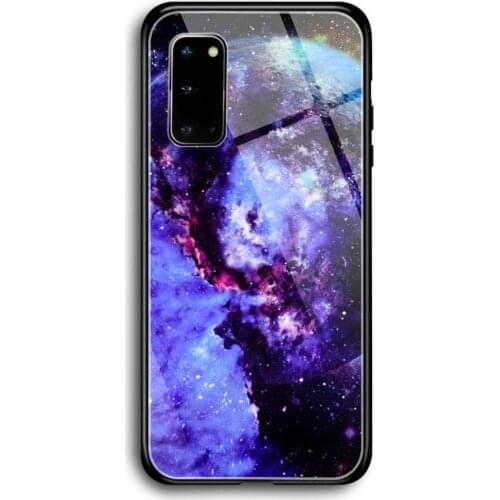 Starry sky science fiction art Phone Case Tempered Glass For Samsung S7 S8 S9 S10E S20 21 30 Plus ultra Note 8 9 10 Plus A7