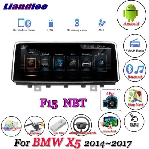 For BMW X5 F15 2014-2017 Original NBT System Car Android 10.0 Player Multimedia Carplay Androidauto GPS Navigation HD Screen
