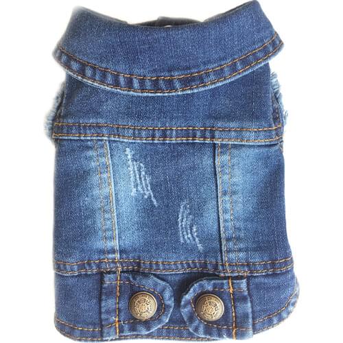 Dog Denim Jacket Fashion Design Jeans Puppy Dog Clothes For Small Medium Dogs Spring Pitbull French Bulldog Chihuahua Pet Appare