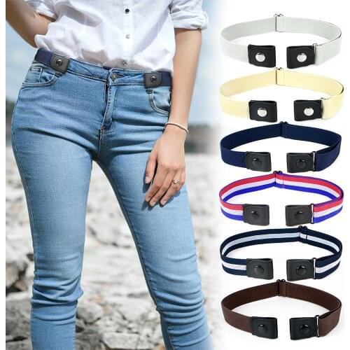 Buckle-Free Belt For Jean Pants,Dresses,No Buckle Stretch Elastic Slim Waist Belt For Women/Men,No Bulge,No Hassle Waist Belt