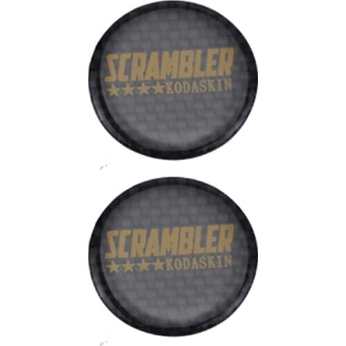 KODASKIN Motorcycle 3D Raise Real Carbon Stickers Emblem Decals for Motorbike DUCATI Scrambler