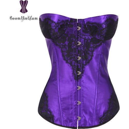 Strapless Slimming Waist Shaper Body Shapewear Dance Costumes Lace Overlay Corsets And Bustiers Size S-XXL J901